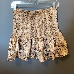 Boutique brand snakeskin elastic skirt